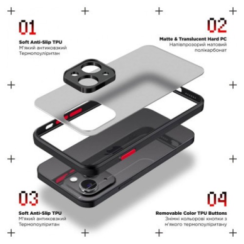 Чехол для мобильного телефона Armorstandart Frosted Matte Realme C51/C53 Black (ARM72388)