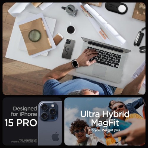 Чехол для мобильного телефона Spigen Apple iPhone 15 Pro Ultra Hybrid MagFit Carbon Fiber (ACS06717)