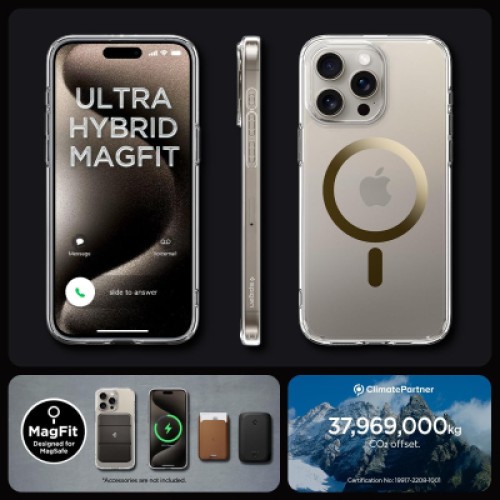 Чехол для мобильного телефона Spigen Apple iPhone 15 Pro Ultra Hybrid MagFit Gold (ACS06718)
