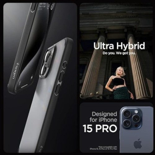 Чехол для мобильного телефона Spigen Apple iPhone 15 Pro Ultra Hybrid Frost Black (ACS06709)