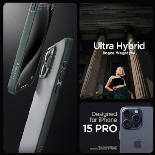 Чехол для мобильного телефона Spigen Apple iPhone 15 Pro Ultra Hybrid Frost Green (ACS06710)