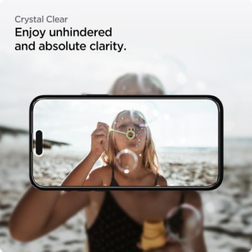 Стекло защитное Spigen Apple iPhone 15 Plus Glas.tR AlignMaster FC Black (2P) (AGL06886)