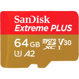Карта пам'яті SanDisk 64GB microSD class 10 V30 Extreme PLUS (SDSQXBU-064G-GN6MA)