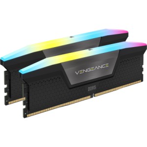 Модуль памяти для компьютера DDR5 96GB (2x48GB) 5600 MHz Vengeance RGB Black Corsair (CMH96GX5M2B5600C40)