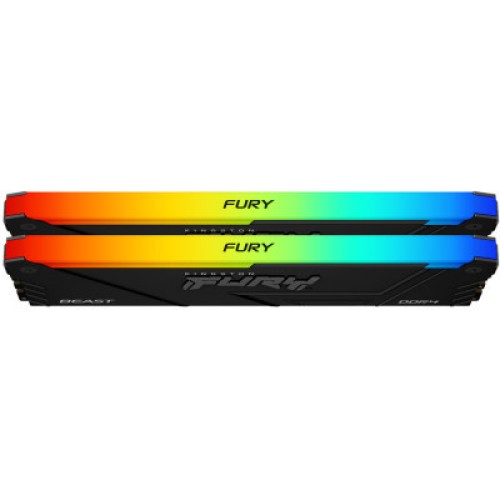 Модуль памяти для компьютера DDR4 16GB (2x8GB) 3733 MHz Beast RGB Kingston Fury (ex.HyperX) (KF437C19BB2AK2/16)