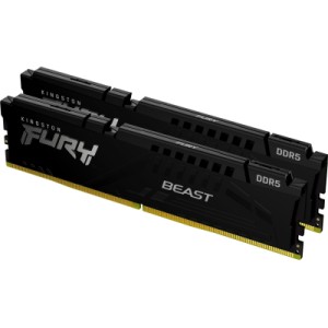 Модуль памяти для компьютера DDR5 16GB (2x8GB) 6000 MHz Beast Black Kingston Fury (ex.HyperX) (KF560C40BBK2-16)
