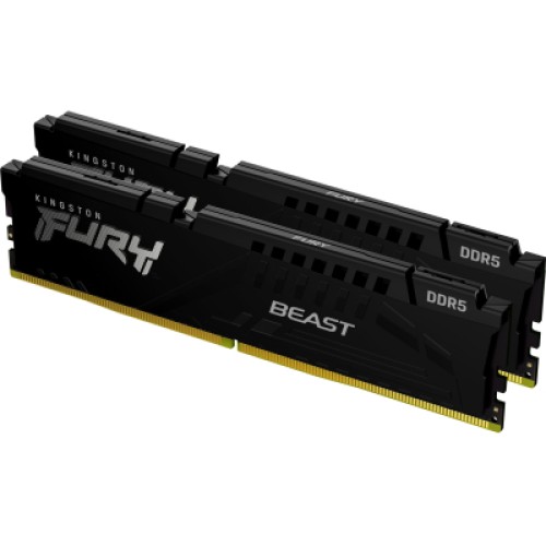 Модуль памяти для компьютера DDR5 16GB (2x8GB) 6000 MHz Beast Black Kingston Fury (ex.HyperX) (KF560C40BBK2-16)