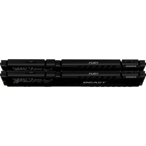 Модуль памяти для компьютера DDR5 16GB (2x8GB) 6000 MHz Beast Black Kingston Fury (ex.HyperX) (KF560C40BBK2-16)