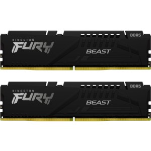 Модуль памяти для компьютера DDR5 16GB (2x8GB) 6000 MHz Beast Black Kingston Fury (ex.HyperX) (KF560C40BBK2-16)