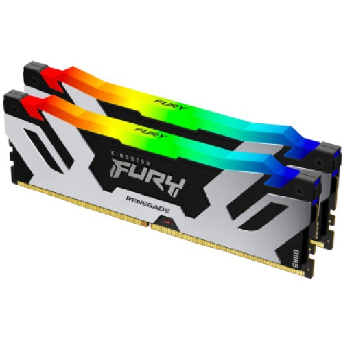 Модуль памяти для компьютера DDR5 48GB (2x24GB) 7200 MHz Renegade RGB XMP Kingston Fury (ex.HyperX) (KF572C38RSAK2-48) Модуль памяти для компьютера DDR5 48GB (2x24GB) 7200 MHz Renegade RGB XMP Kingston Fury (ex.HyperX) (KF572C38RSAK2-48)