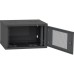 Шкаф настенный Ipcom 6U, 600*600, перфорированные дверца, RAL9005 (СН-6U-060х060-ДП-9005)