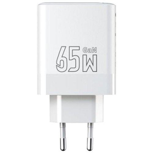 Зарядное устройство Proda AZEADA Seagulls AZ-19 GaN5 65W USB-A (QC4.0) USB-C (PD3.0) white (AZ-19-WH)