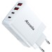Зарядное устройство Proda AZEADA Seagulls AZ-19 GaN5 65W USB-A (QC4.0) USB-C (PD3.0) white (AZ-19-WH)
