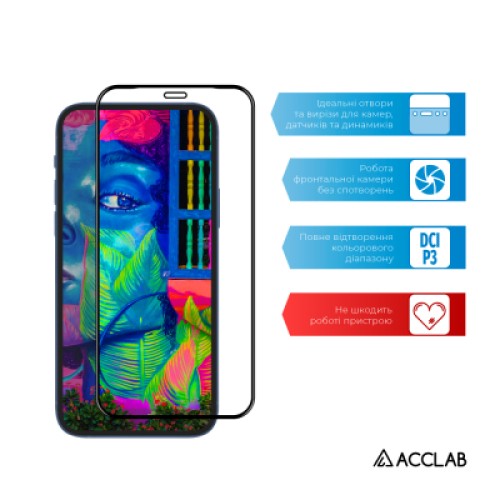 Стекло защитное ACCLAB Full Glue ESD Apple Iphone X/XS/11 Pro (1283126532139)
