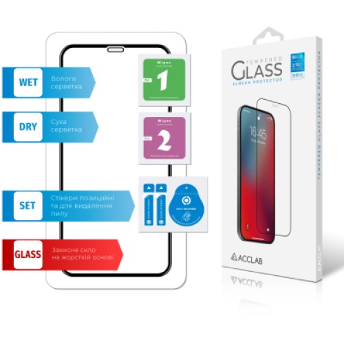 Стекло защитное ACCLAB Full Glue Apple iPhone XR/11 (1283126508196)