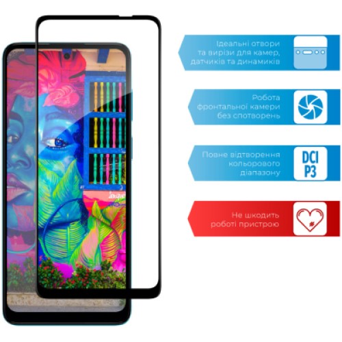 Стекло защитное ACCLAB Full Glue MOTO G22 (1283126542206)