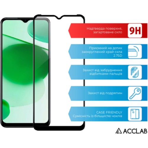 Стекло защитное ACCLAB Full Glue Realme C35 (1283126531286)