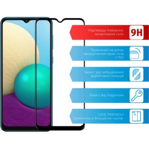 Стекло защитное ACCLAB Full Glue Samsung A02 (1283126509605)