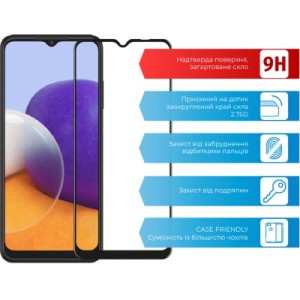 Стекло защитное ACCLAB Full Glue Samsung A22 (1283126512551)