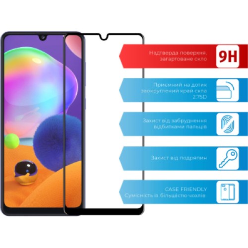 Стекло защитное ACCLAB Full Glue Samsung A31 (1283126508578)