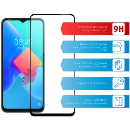 Стекло защитное ACCLAB Full Glue Tecno Spark 8C (1283126542466)