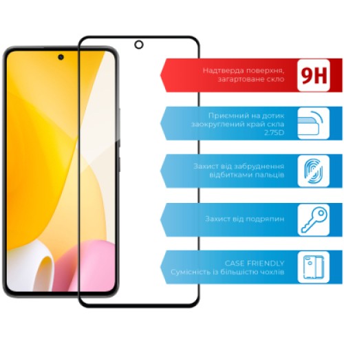 Стекло защитное ACCLAB Full Glue Xiaomi 12 Lite (1283126559358)