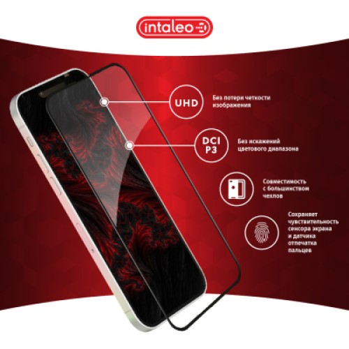 Стекло защитное Intaleo Full Glue ESD Apple Iphone 13/13 Pro (1283126535598)