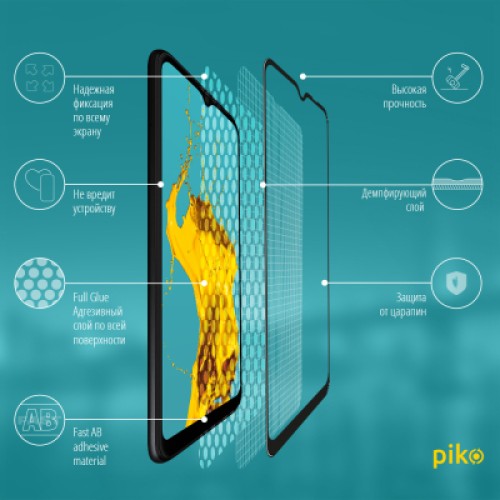 Стекло защитное Piko Full Glue Samsung A22 (1283126512582)