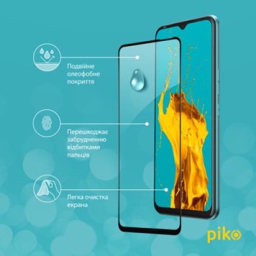 Стекло защитное Piko Full Glue Tecno Spark 8C (1283126542497)