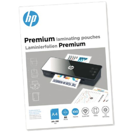 Пленка для ламинирования HP Premium Laminating Pouches, A4, 80 Mic, 216x303, 100 pcs (9123) (838147)
