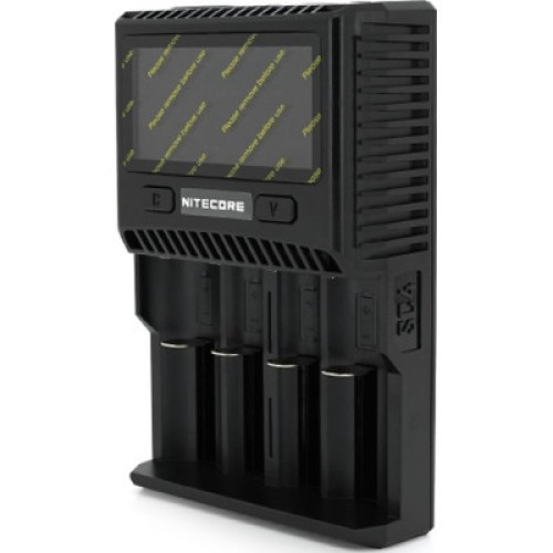 Зарядное устройство для аккумуляторов Nitecore SC4 (4 channels, LCD, Li-ion, Ni-MH, Ni-Cd, AA(R6), ААA(R03), AAAA, С(R14), 3A) (NITD4LCDSC4)