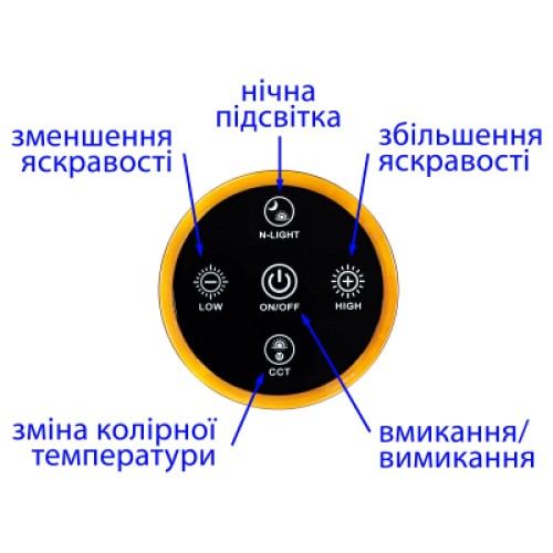 Настольная лампа Delux TF-520 10 Вт LED 3000K-4000K-6000K (90021196 90018130)