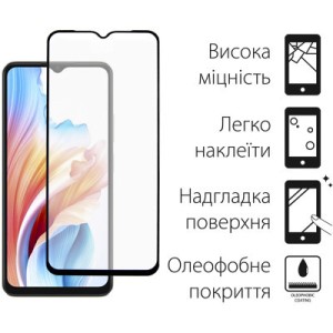 Стекло защитное Dengos Oppo A18 (black) (TGFG-324)