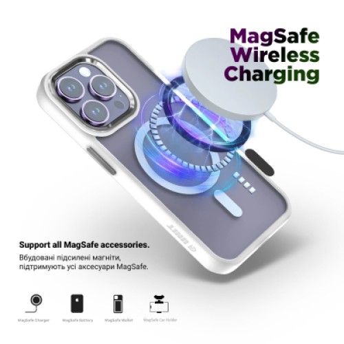 Чехол для мобильного телефона Armorstandart Unit MagSafe Apple iPhone 15 Pro Matte Clear Silver (ARM69349)