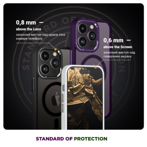 Чехол для мобильного телефона Armorstandart Unit MagSafe Apple iPhone 15 Pro Matte Clear Silver (ARM69349)