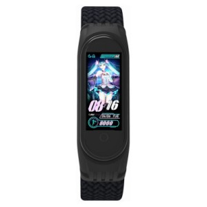 Ремінець до фітнес браслета Armorstandart Braided Solo Loop для Xiaomi Mi Band 7/6/5/4 Black size L (ARM58763)