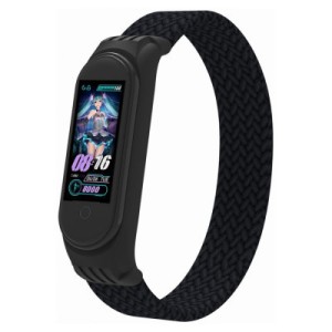 Ремінець до фітнес браслета Armorstandart Braided Solo Loop для Xiaomi Mi Band 7/6/5/4 Black size L (ARM58763)