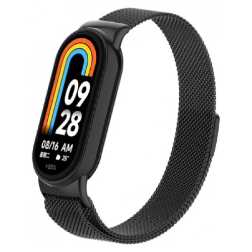 Ремешок для фитнес браслета Armorstandart Milanese Magnetic Band для Xiaomi Mi Band 8 Black (ARM69916)