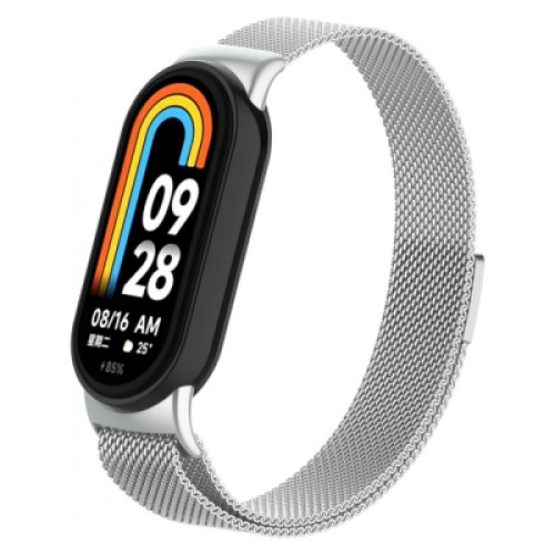Ремешок для фитнес браслета Armorstandart Milanese Magnetic Band для Xiaomi Mi Band 8 Silver (ARM69917)
