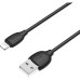 Дата кабель USB 2.0 AM to Lightning 1.0m BX19 Benefit 3A Black BOROFONE (BX19LB)