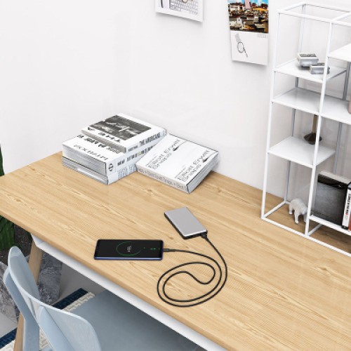 Дата кабель USB 2.0 AM to Type-C 1.0m BX30 Silicone 3A Black BOROFONE (BX30CB)