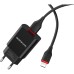Зарядное устройство BOROFONE BA20A Sharp charger set(Lightning) Black (BA20ALB)