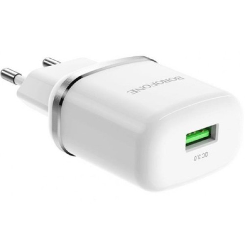 Зарядное устройство BOROFONE BA36A High speed single port QC3.0 charger set White (BA36AW)