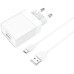 Зарядное устройство BOROFONE BA47A Mighty speed single port QC3.0 3A + Type-C cable White (BA47AMW)