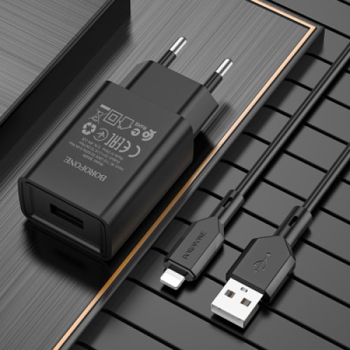 Зарядное устройство BOROFONE BA68A Black (BA68ALB)
