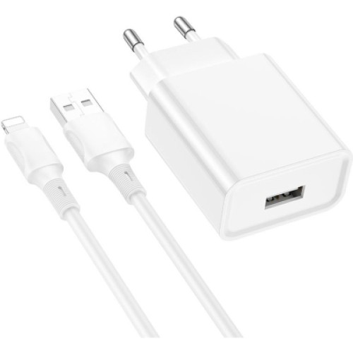 Зарядное устройство BOROFONE BA74A Aspirer single port charger set(iP) White (BA74ALW)