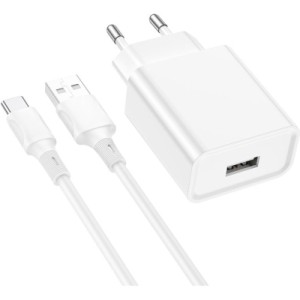 Зарядное устройство BOROFONE BA74A Aspirer single port charger set(Type-C) White (BA74ACW)