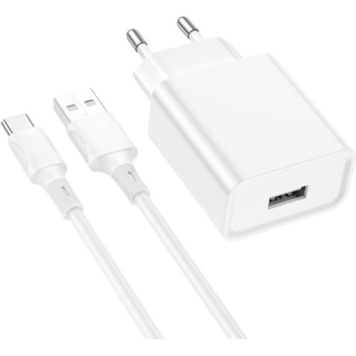 Зарядное устройство BOROFONE BA74A Aspirer single port charger set(Type-C) White (BA74ACW)