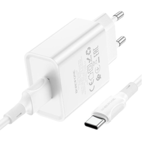 Зарядное устройство BOROFONE BA74A Aspirer single port charger set(Type-C) White (BA74ACW)