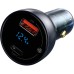 Зарядное устройство Baseus Particular Digital Display QC+PPS Car Charger 65W Cable(Type-C toType-C100W 1m) USB-A/Type-C Dar (TZCCKX-0G)